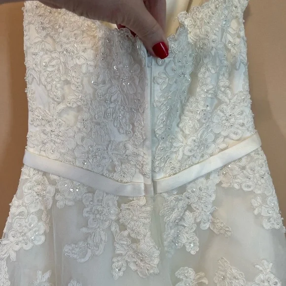 Galina Strapless Bridal or Quinceañera Gown- Midi Length - Picture 8 of 12